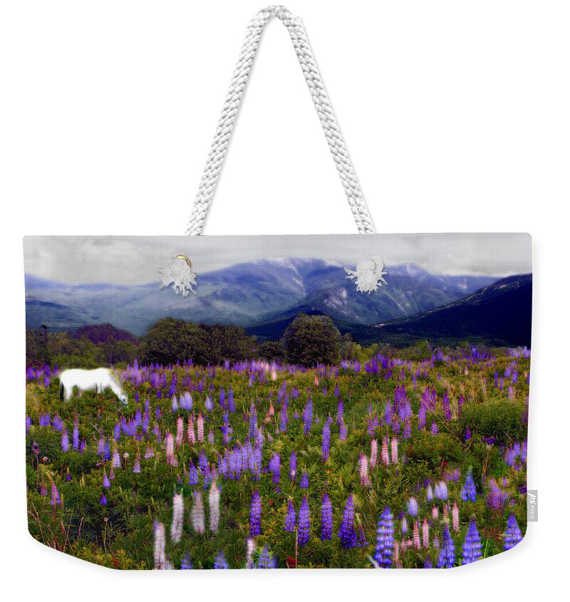 Lupinefest Weekender Tote Bag featuring the photograph High Country Lupine Dreams by Wayne King