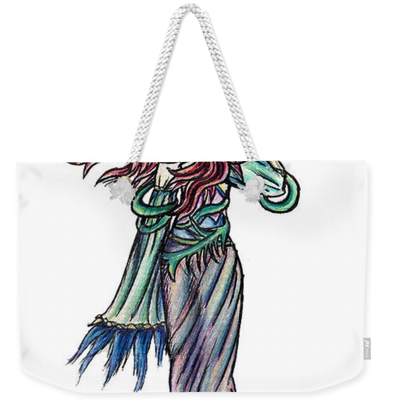 High Ogre Weekender Tote Bag featuring the painting High Ogre Elessidia by Shawn Dall
