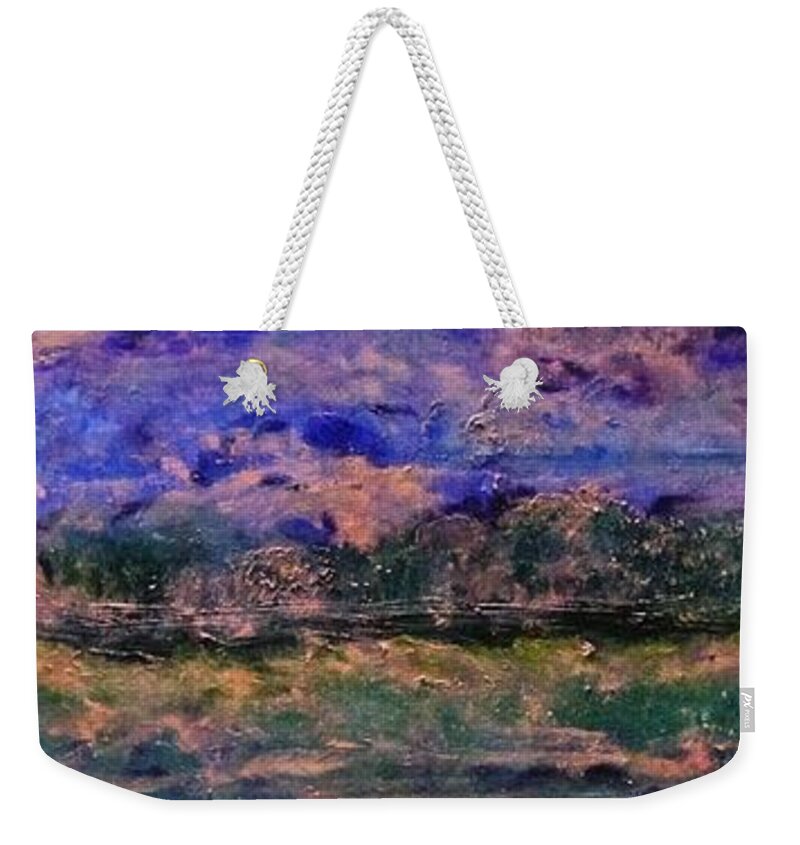 Landscape Weekender Tote Bag featuring the painting Highlands by Denise Railey