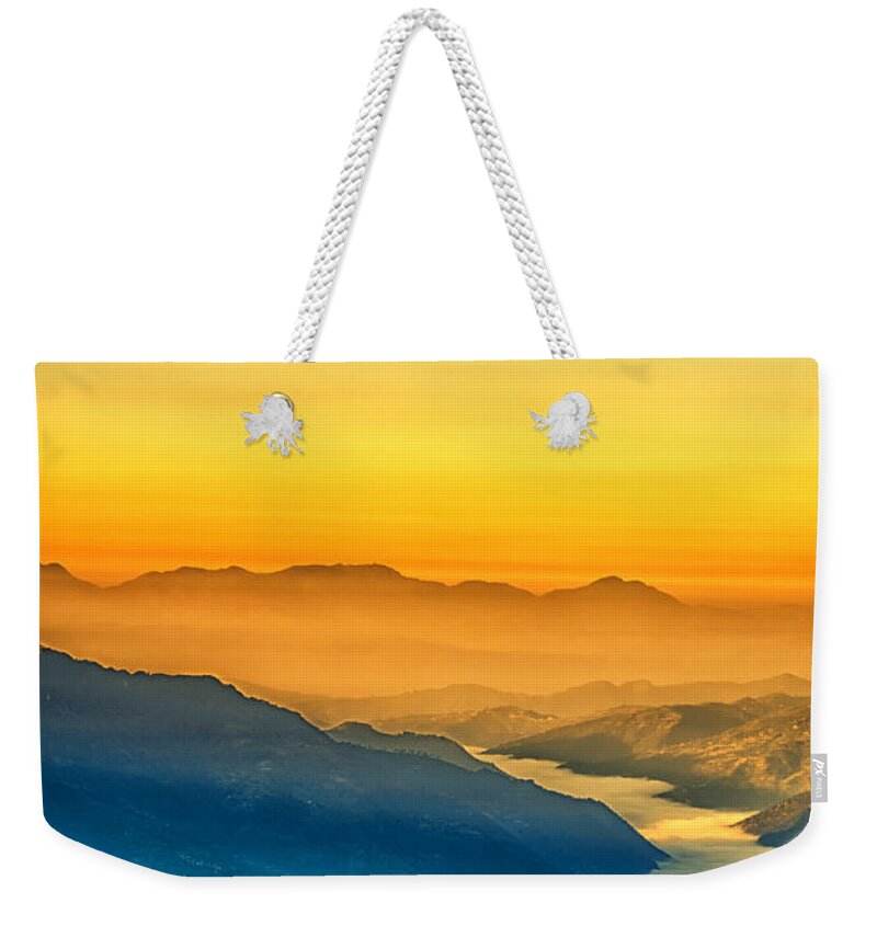 Adventure Weekender Tote Bag featuring the photograph Himalaya in the morning light by U Schade