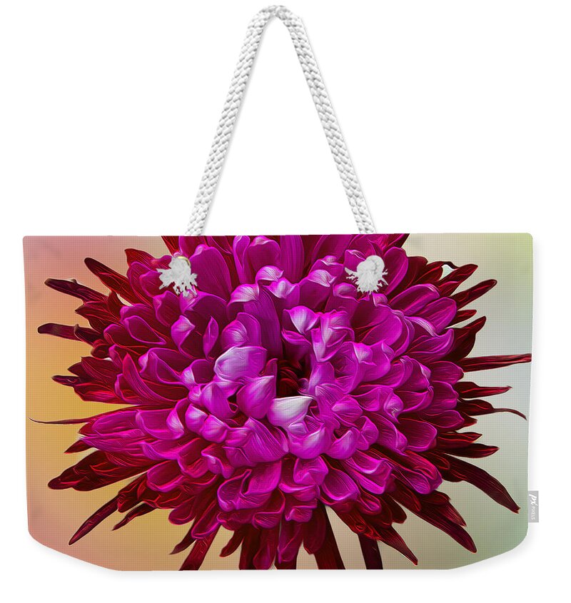 Flower Weekender Tote Bag featuring the photograph Hippie Floral Bloom by Bill and Linda Tiepelman