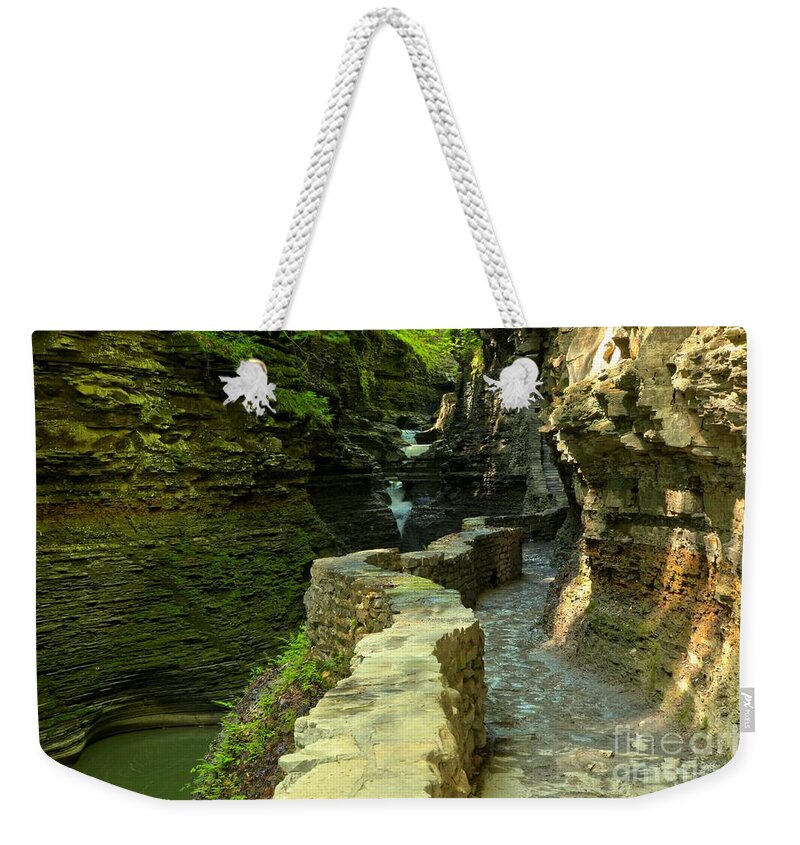 Watkins Glen State Park Weekender Tote Bag featuring the photograph Historic Canyon Trail by Adam Jewell