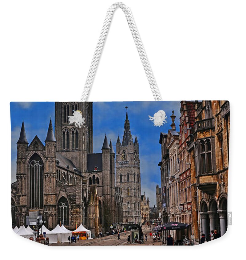 Travel Weekender Tote Bag featuring the photograph Historical Ghent by Elvis Vaughn