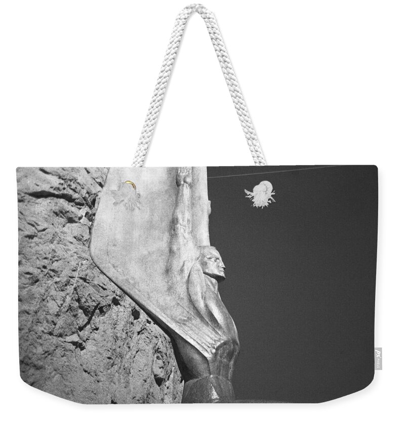 Holga Weekender Tote Bag featuring the photograph Holga Winged Figures of the Republic Side View by Alex Snay
