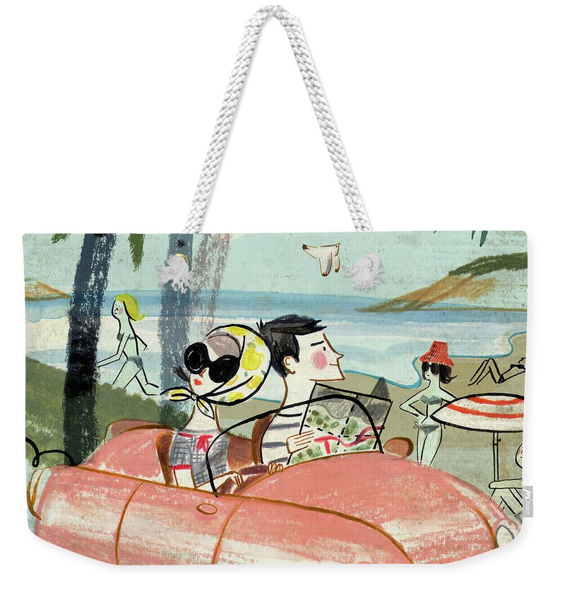 Transfer Print Weekender Tote Bag featuring the digital art Holidays by Luciano Lozano