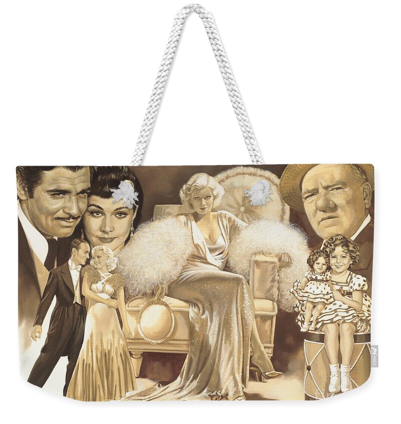 Portrait Weekender Tote Bag featuring the painting Hollywoods Golden Era by Dick Bobnick