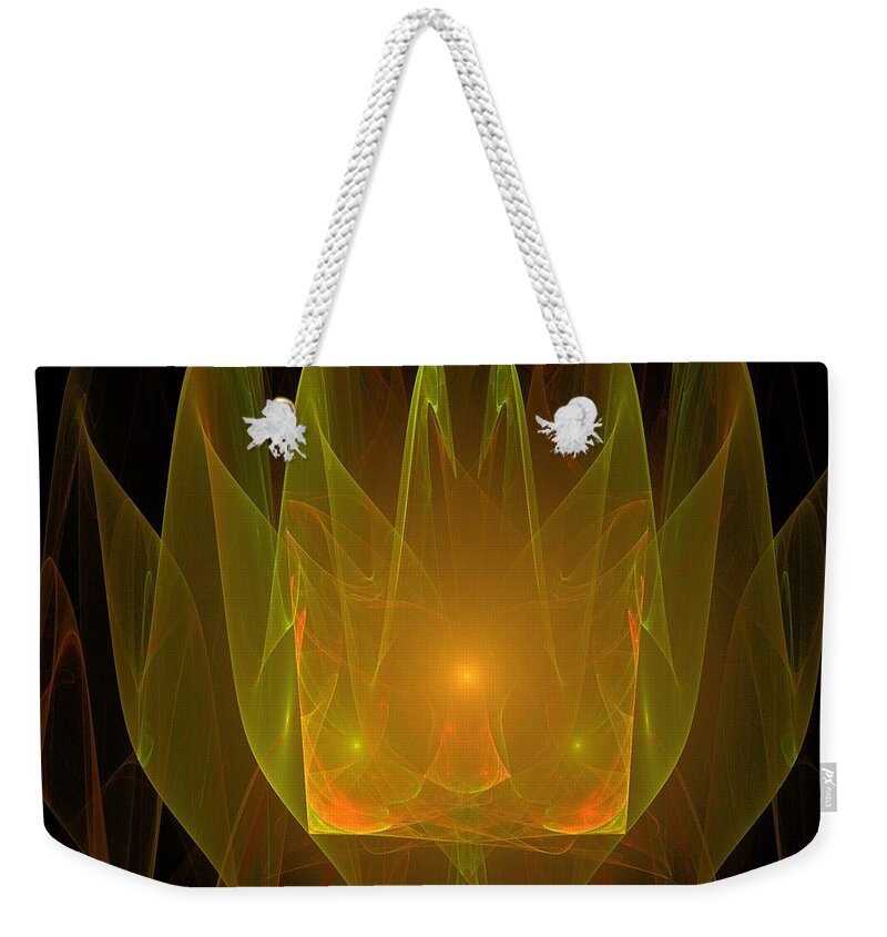 Fire Weekender Tote Bag featuring the painting Holy Ghost Fire by Bruce Nutting