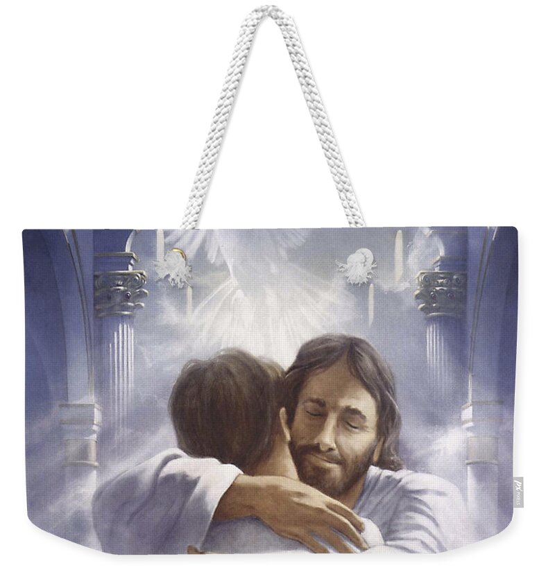 Christian Weekender Tote Bag featuring the painting Home At last by Danny Hahlbohm