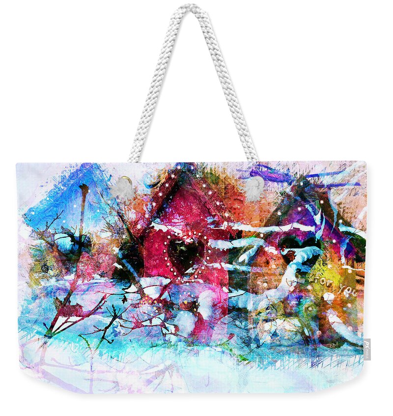 Birdhouses Weekender Tote Bag featuring the photograph Home Through All Seasons by Claire Bull