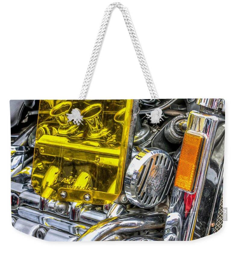 Rhymney Valley Tt Weekender Tote Bag featuring the photograph Honda Valkyrie 1 by Steve Purnell