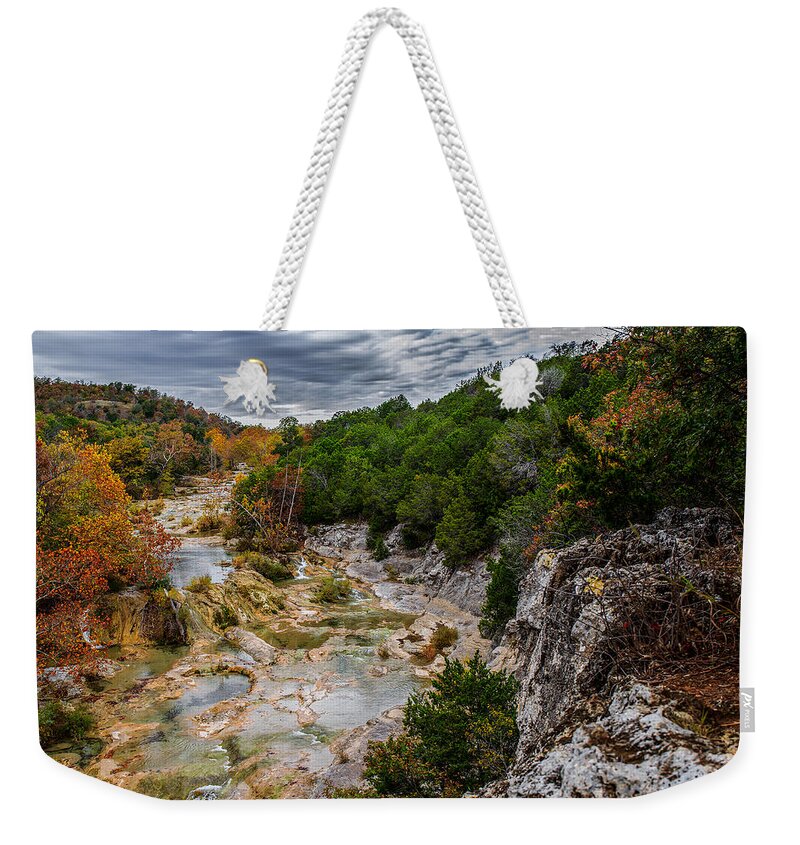 Arbuckle Mts Weekender Tote Bag featuring the photograph Honet Creek 2 by Doug Long