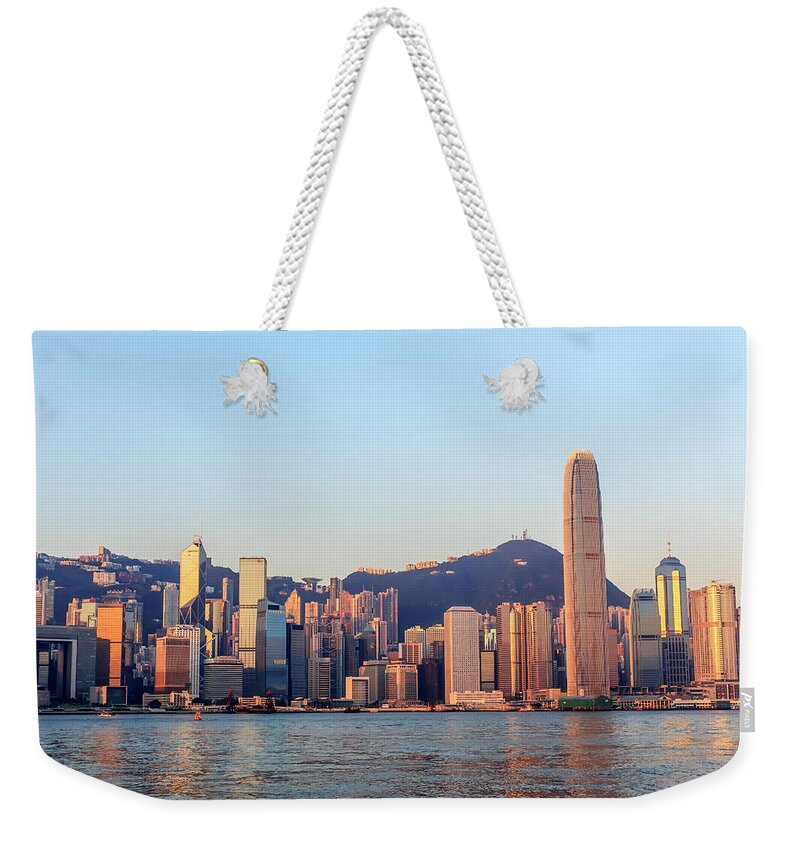 Tranquility Weekender Tote Bag featuring the photograph Hongkong City by 712
