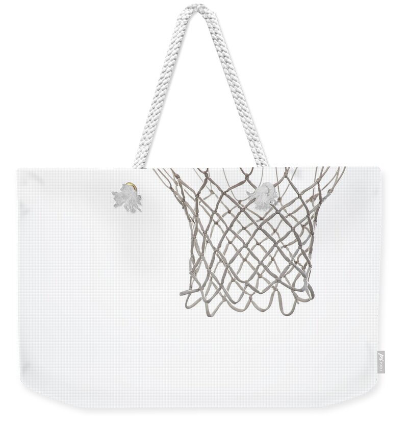 Basketball Weekender Tote Bag featuring the photograph Hoops by Karol Livote