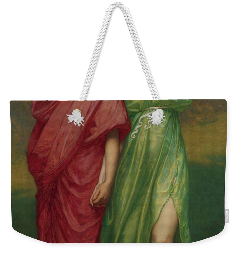 Kenyon Cox Weekender Tote Bag featuring the painting Hope and Memory by Kenyon Cox