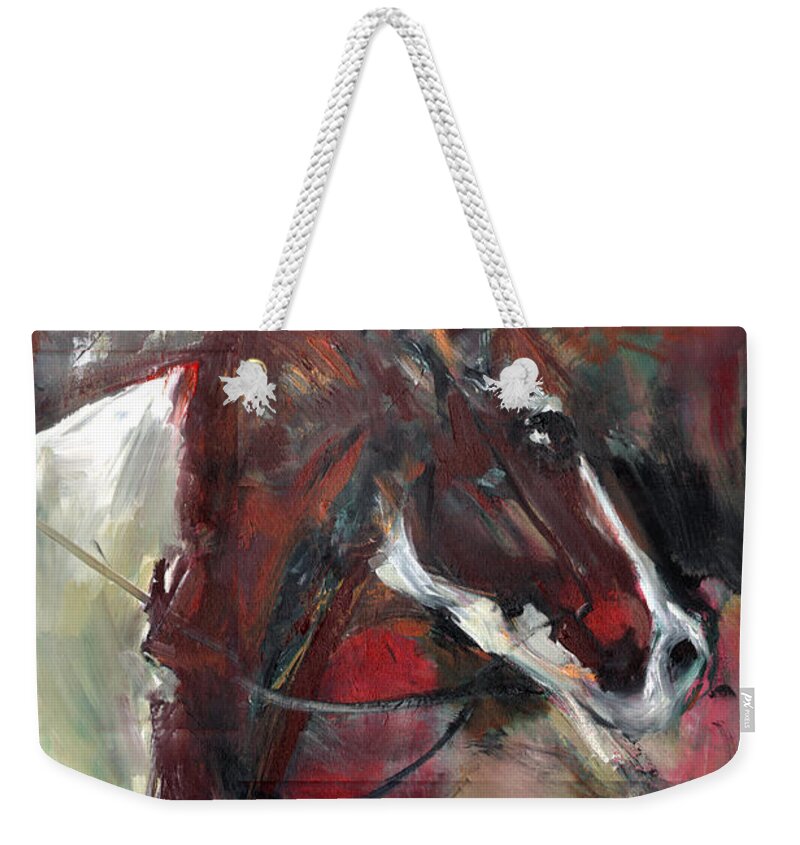 Horse Weekender Tote Bag featuring the painting Horse Of The Past by John Gholson