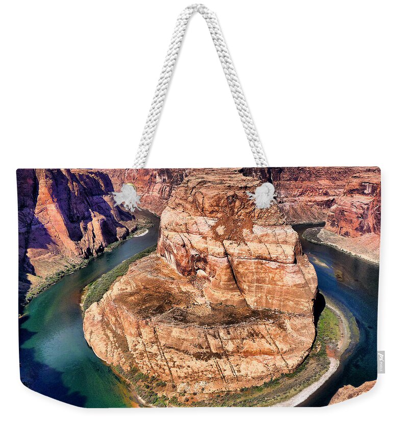 Horseshoe Bend Weekender Tote Bag featuring the photograph Horseshoe Bend in Arizona by Mitchell R Grosky