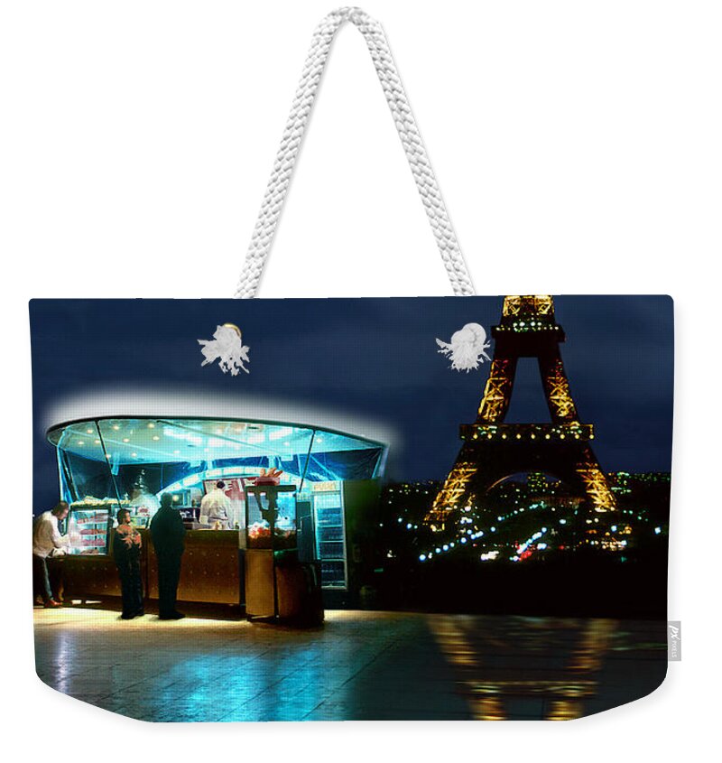 Paris Weekender Tote Bag featuring the photograph Hot Dog in Paris by Mike McGlothlen