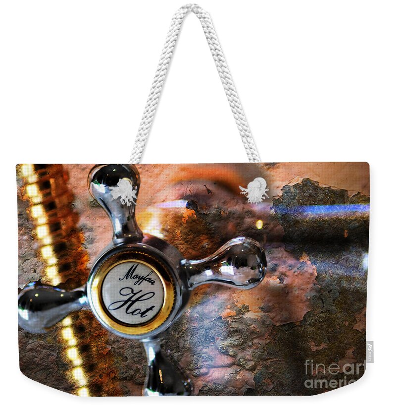 Faucet Weekender Tote Bag featuring the photograph Hot Water by Randi Grace Nilsberg