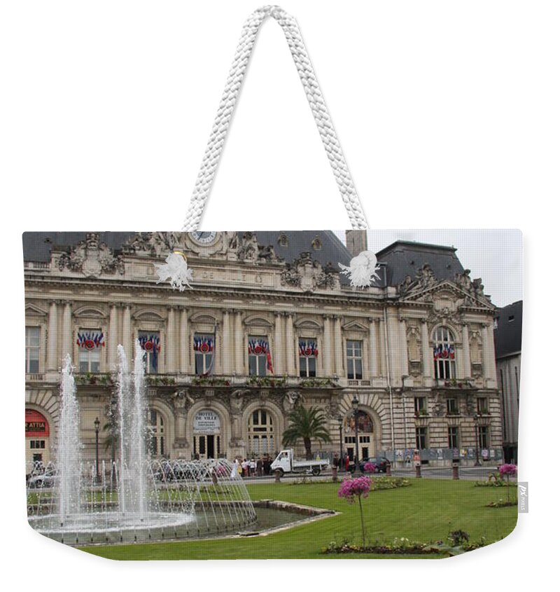 City Hall Weekender Tote Bag featuring the photograph Hotel De Ville - Tours by Christiane Schulze Art And Photography