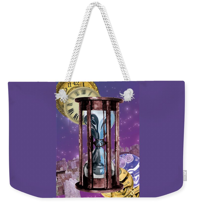Hourglass Weekender Tote Bag featuring the digital art Hourglass by Lisa Yount