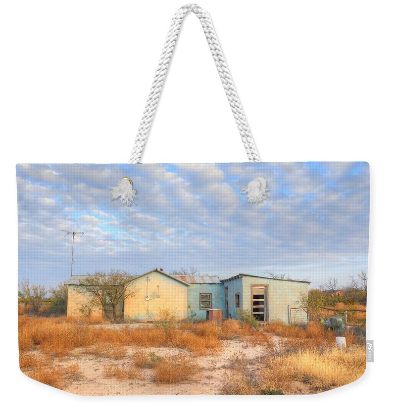 Old Weekender Tote Bag featuring the photograph House in Ft. Stockton IV by Lanita Williams