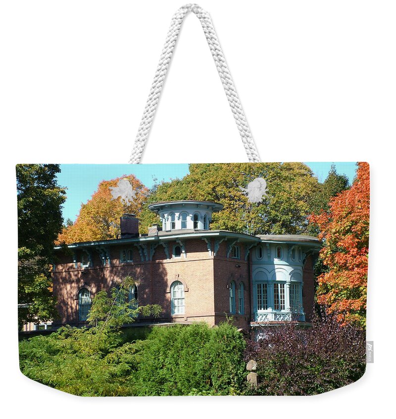 Autumn Weekender Tote Bag featuring the photograph House Surrounded by Autumn by Geoffrey McLean