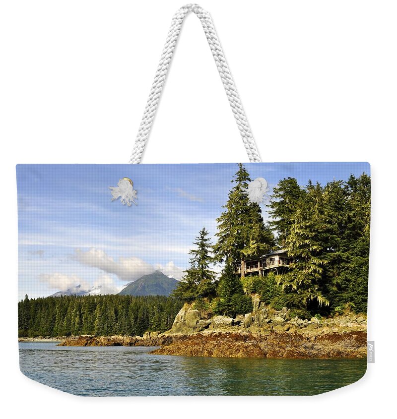 Landscape Weekender Tote Bag featuring the photograph House Upon a Rock by Cathy Mahnke
