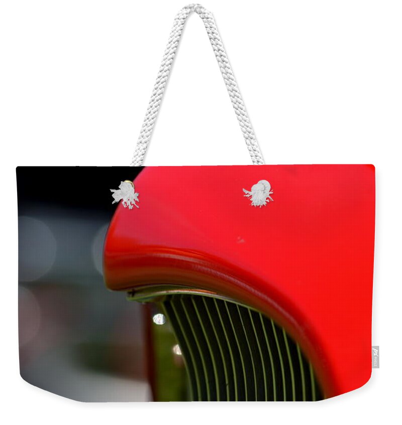 Red Weekender Tote Bag featuring the photograph Hr-58 by Dean Ferreira