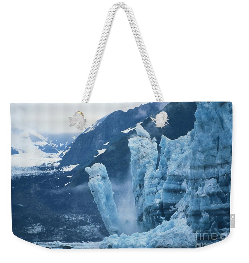 Glacier Weekender Tote Bag featuring the photograph Hubbard Glacier, Calving by Mark Newman