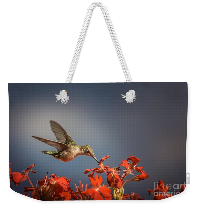 Hummingbird Weekender Tote Bag featuring the photograph Hummingbird or My Summer Visitor by Jola Martysz