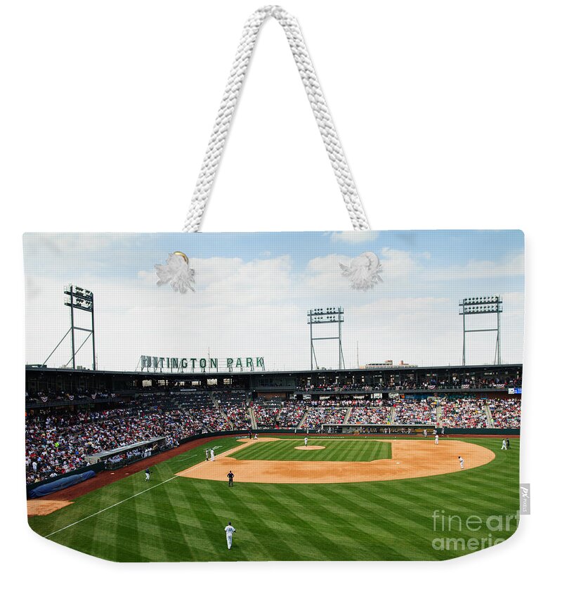 Columbus Clippers Weekender Tote Bag featuring the photograph D24W-243 Huntington Park photo by Ohio Stock Photography Art Prints