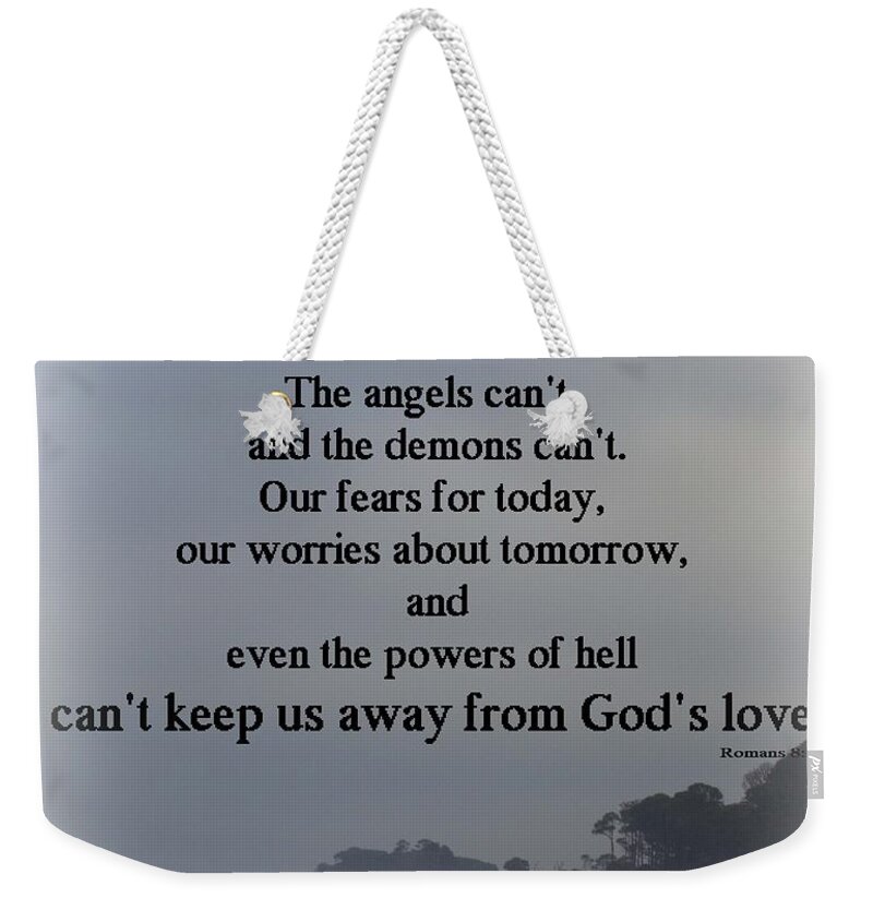 Outdoors Weekender Tote Bag featuring the photograph I am Convinced by Sandra Clark