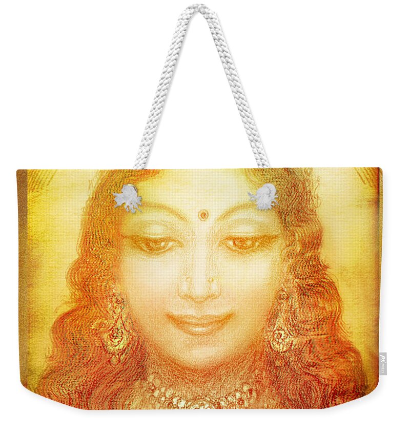 Goddess Painting Weekender Tote Bag featuring the mixed media I Am That by Ananda Vdovic