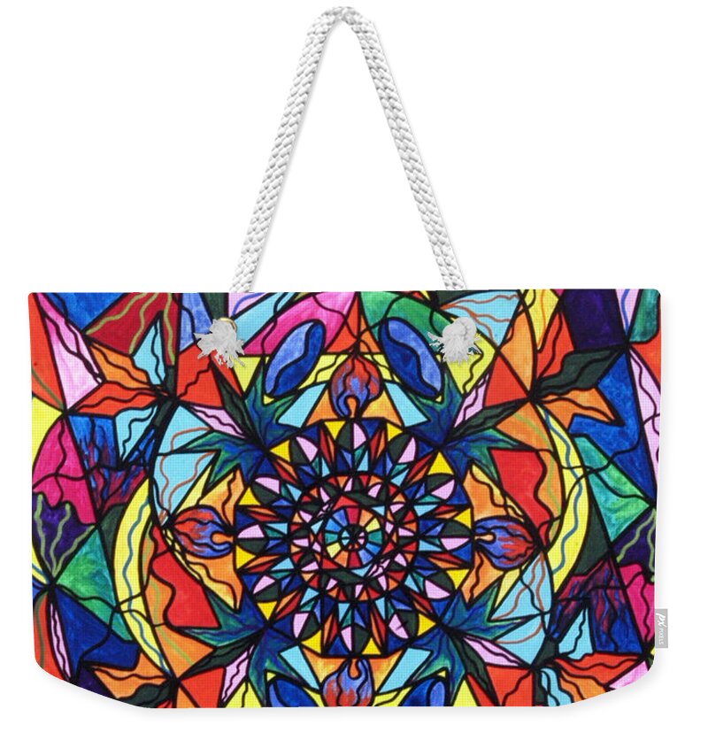 I Now Show My Unique Self Weekender Tote Bag featuring the painting I Now Show My Unique Self by Teal Eye Print Store