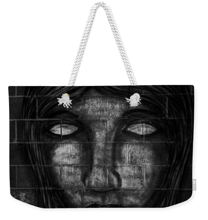 Scary Face Weekender Tote Bag featuring the photograph I see you by Jonathan Davison