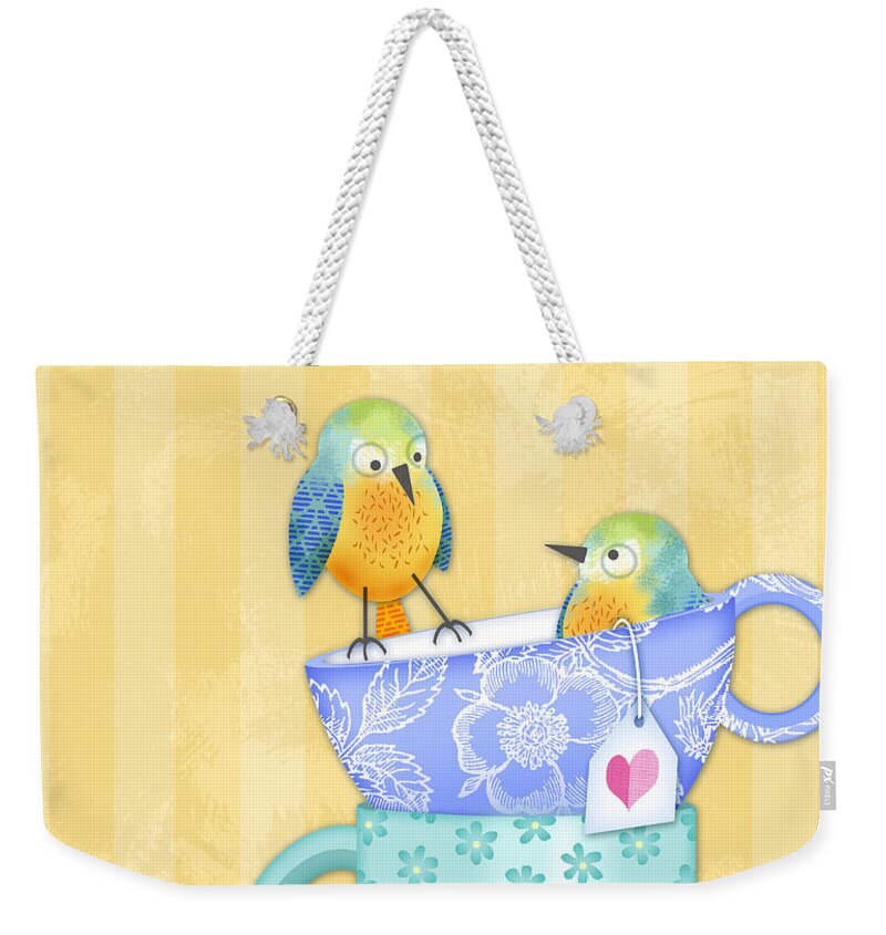 Still Life Weekender Tote Bag featuring the digital art I Was Here First by Valerie Drake Lesiak
