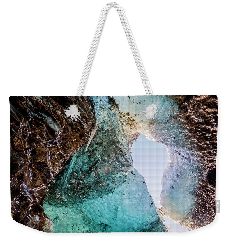 Tranquility Weekender Tote Bag featuring the photograph Ice Cave, Svinafellsjokull Glacier by Arctic-images