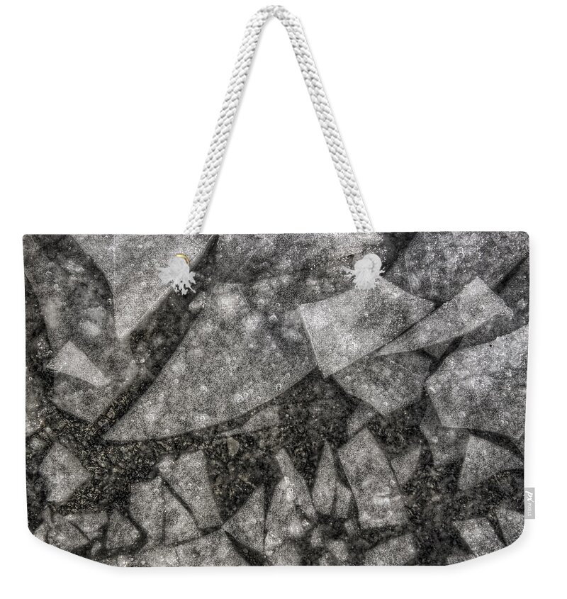 Ice Weekender Tote Bag featuring the photograph Ice Fractal by Jason Politte