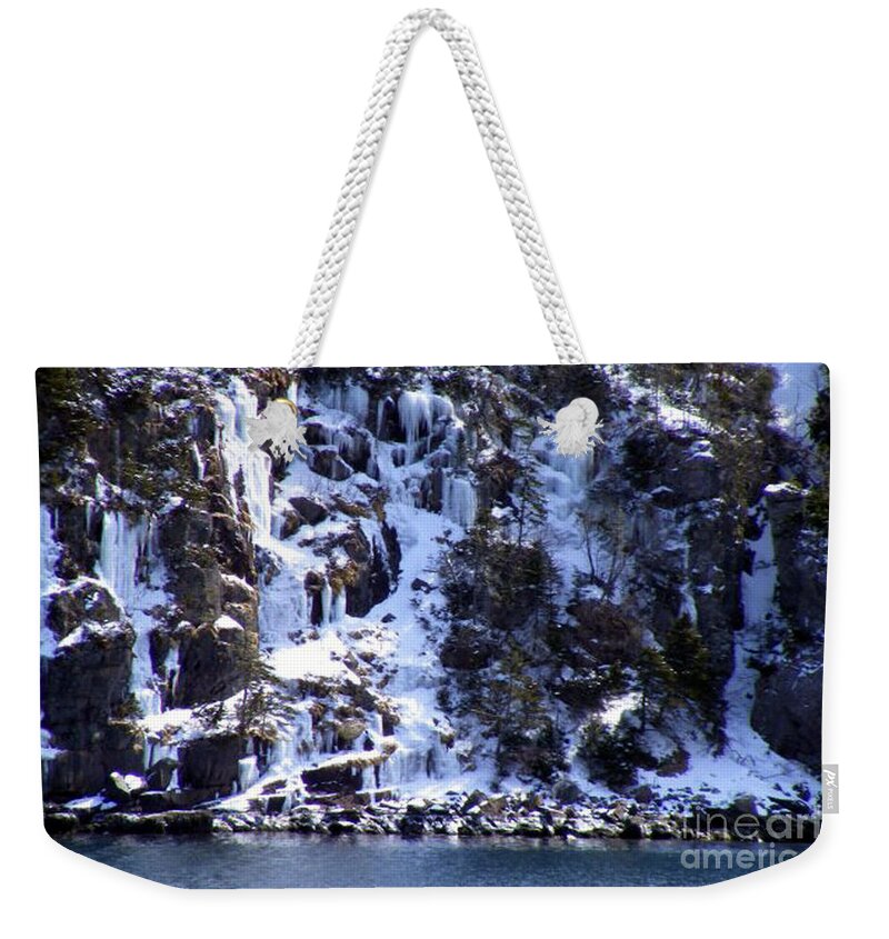 Icicle House Weekender Tote Bag featuring the photograph Icicle House by Barbara A Griffin