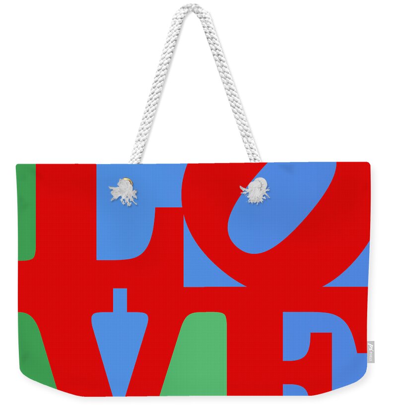 Wright Weekender Tote Bag featuring the digital art Iconic Love by Paulette B Wright