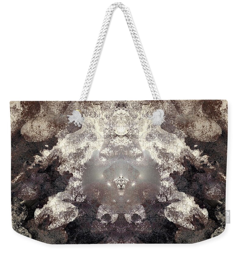Inkblot Weekender Tote Bag featuring the painting Illusions of Smoke by Melissa Bittinger