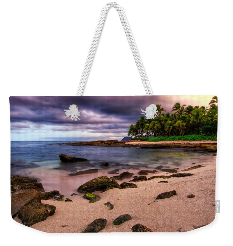  Weekender Tote Bag featuring the photograph Iluminated Beach by Anthony Michael Bonafede