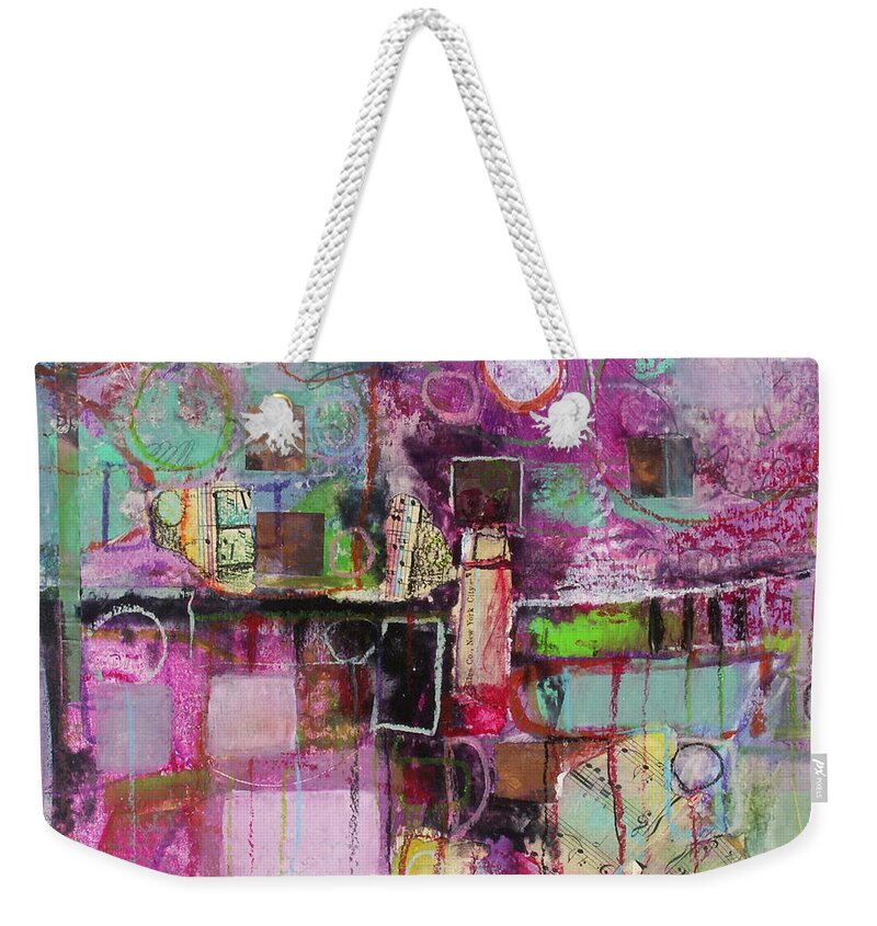 Abstract Weekender Tote Bag featuring the painting Impromptu by Michelle Abrams