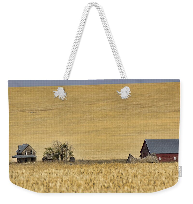 Homestead Weekender Tote Bag featuring the photograph In a Sea of Wheat by Cathy Anderson