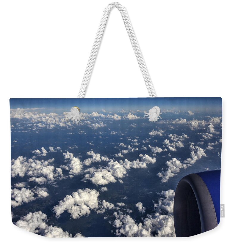 Southwest Airlines Weekender Tote Bag featuring the photograph In Flight by Diana Powell