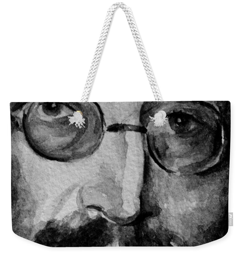 John Lennon Weekender Tote Bag featuring the painting In Memoriam by Laur Iduc