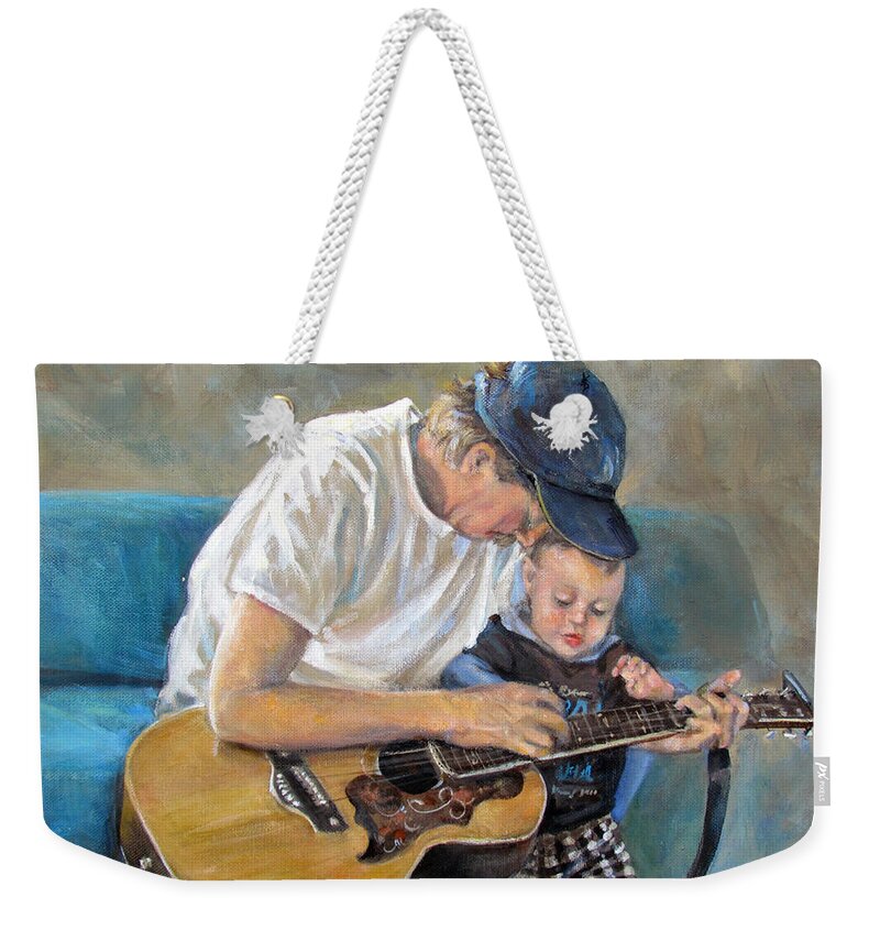 Human Weekender Tote Bag featuring the painting In Memory of Baby Jordan by Donna Tucker