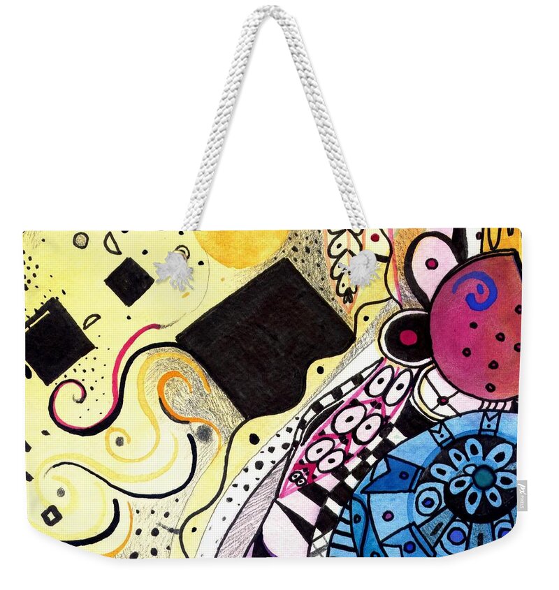 Abstract Weekender Tote Bag featuring the painting In Perpetuity by Helena Tiainen