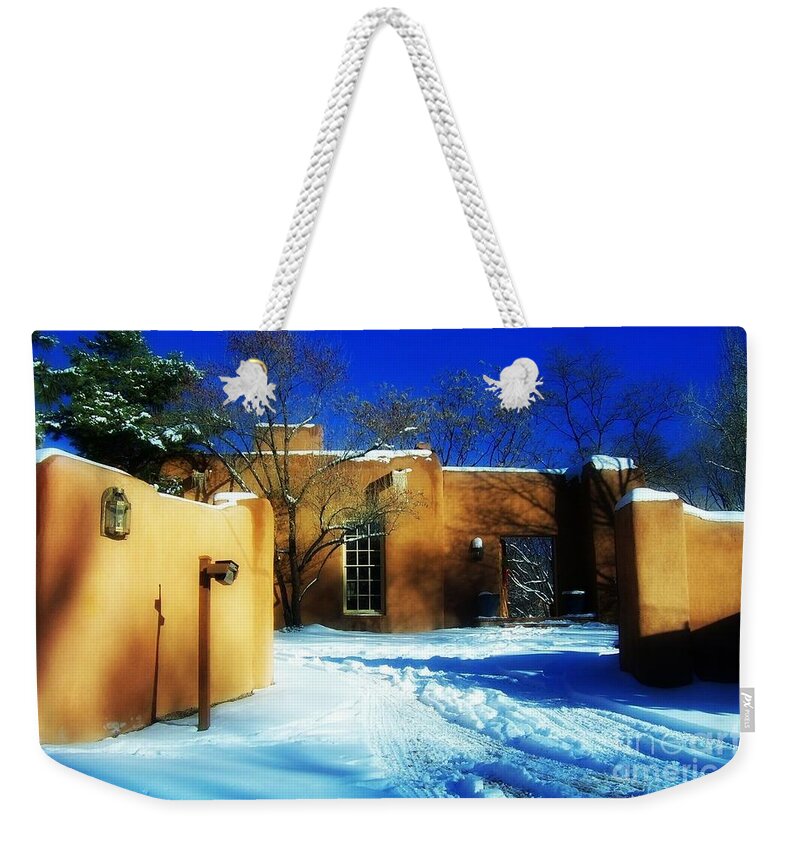 Architecture Weekender Tote Bag featuring the photograph in Santa Fe NM by Jodie Marie Anne Richardson Traugott     aka jm-ART