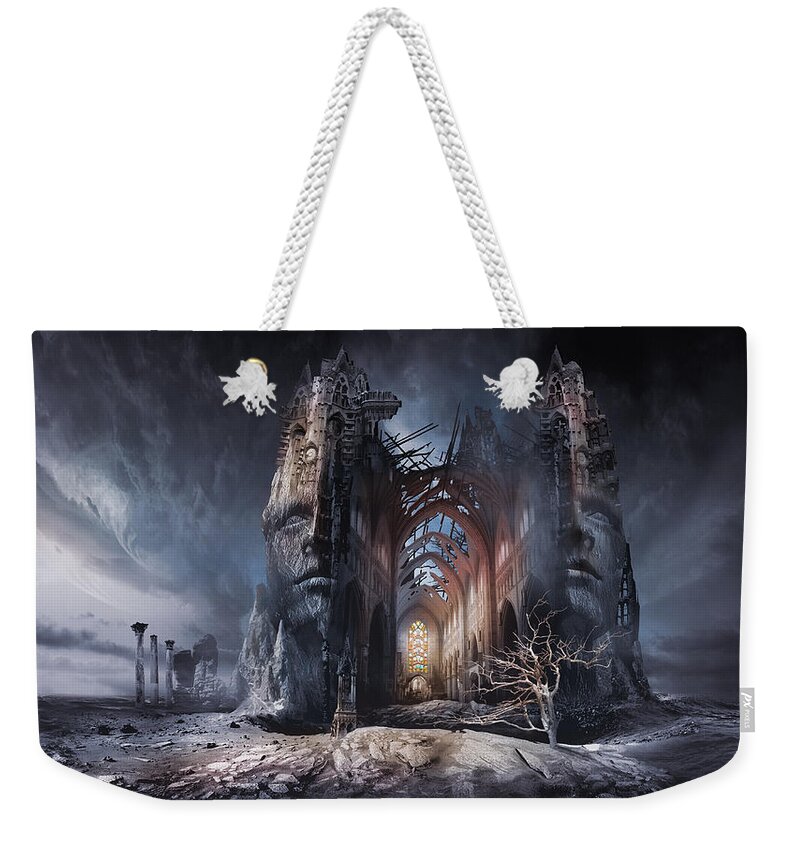 Portrait Architecture Weekender Tote Bag featuring the digital art In Search of Meaning by George Grie